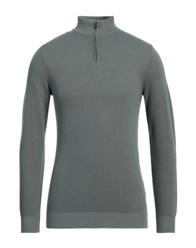 Fedeli Man Turtleneck Sage Green Size 38 Cotton In Sage Green