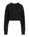 Msgm Woman Sweatshirt Black Size M Cotton In Black