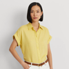 Ralph Lauren Relaxed Fit Linen Short-sleeve Shirt In Primrose Yellow