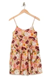 ALICE AND OLIVIA COLLEN FLORAL TIERED COTTON MINIDRESS