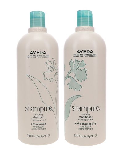 Aveda Unisex 33oz Shampure Nurturing Shampoo & Conditioner In White