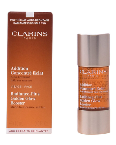 Clarins Women's 0.5oz Face Radiant Plus Golden Glow Booster In White