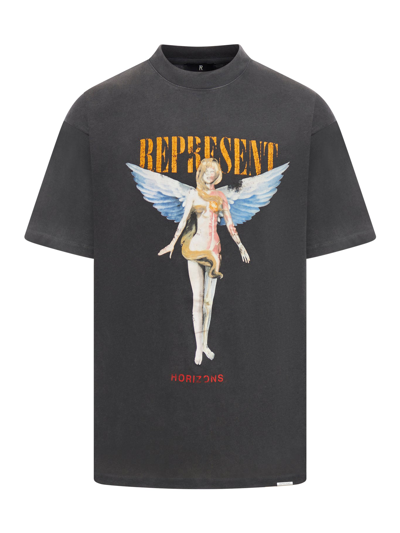 Represent Reborn T-shirt In Aged Black