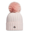 MONCLER WOOL HAT WITH PON POM
