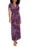 Diane Von Furstenberg Charlotte Reversible Maxi Dress In Pome Pk/e Flr Mt