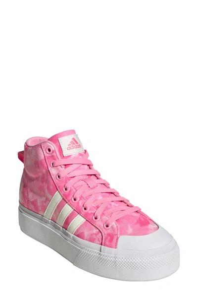 Adidas Originals Bravado 2.0 Platform Mid Skate Sneaker In Magenta/ Off White/white