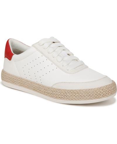 Dr. Scholl's Women's Madison Fun Sneakers In White Red Faux Leather