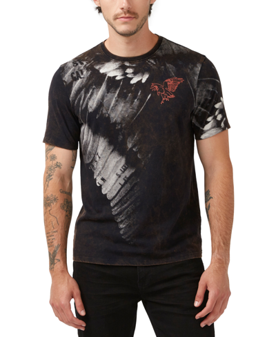 Buffalo David Bitton Men's Feather Graphic T-shirt In Black