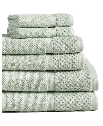 Cobra Diplomat 6-piece 100% Cotton Bath Towel Set In Pacific