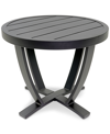 AGIO ASTAIRE 24" ROUND OUTDOOR SLAT TOP END TABLE