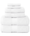 Cobra Hotel Zero Twist 6-piece 100% Cotton Bath Towel Set In White