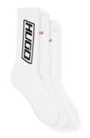Hugo Boss Three-pack Of Regular-length Socks In A Cotton Blend In White