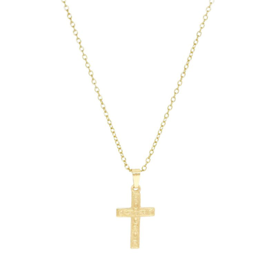 Ayou Jewelry Men's Cross Necklace In Gold