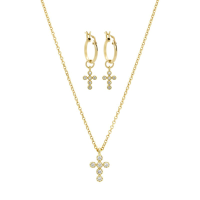 Ayou Jewelry Dainty Cross Jewelry Set In Gold