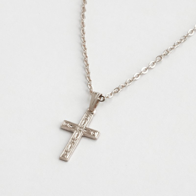 Ayou Jewelry Men's Cross Necklace In Grey