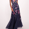 MARCHESA NOTTE RIBBONS GOWN
