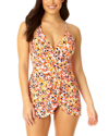 ANNE COLE ANNE COLE SURPLICE MAILLOT SWIM DRESS