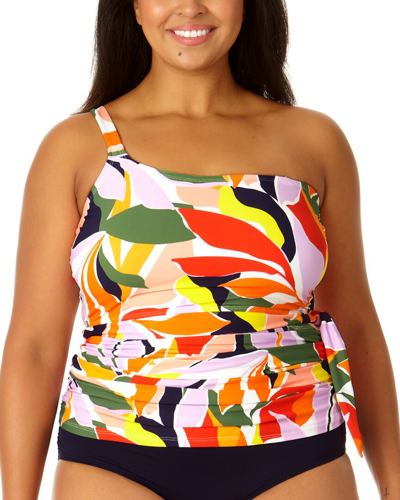 ANNE COLE ANNE COLE ASYMMETRICAL TIE SIDE TANKINI