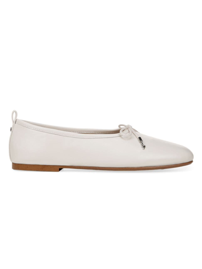 Sam Edelman Marisol Ballet Flat In Ivory Leather In White