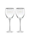 KATE SPADE CHEERS TO US SWEET & DRY 2-PIECE WINE GLASSES SET