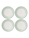 Kate Spade Make It Pop 4-piece Dinner Plates Set In Green