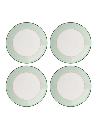 Kate Spade Make It Pop 4-piece Dinner Plates Set In Green