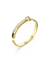 Swarovski Round Cut, White, Gold-tone Numina Bangle Bracelet In Gold