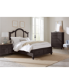 Macy's Mandeville 3pc Bedroom Set (upholstered King Storage Bed + Dresser + 2-drawer Nightstand) In Brown