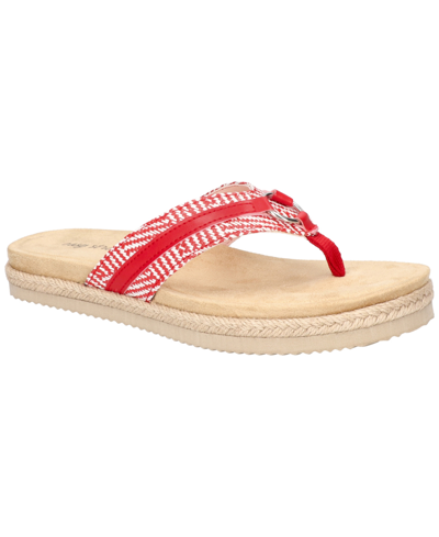 Easy Street Women's Starling Slip-on Thong Sandals In Red