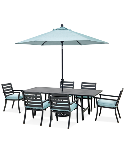 AGIO ASTAIRE OUTDOOR 7-PC DINING SET (84X42" TABLE + 6 DINING CHAIRS), CREATED FOR MACY'S