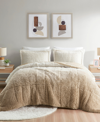 INTELLIGENT DESIGN BRIELLE OMBRE SHAGGY FAUX FUR 3-PC. COMFORTER SET, FULL/QUEEN