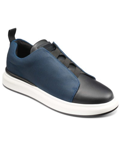 Karl Lagerfeld Men's Laceless Front Elastic Detail Sneaker In Blue,black