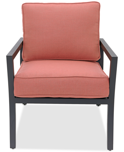 Agio Astaire Outdoor Lounge Chair In Peony Brick Red