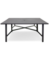 Agio Astaire 64" Square Outdoor Slat Top Dining Table, Created For Macy's In Dark Brown