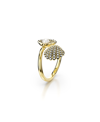 Swarovski Crystal  Imitation Pearl, Shell, White, Gold-tone Idyllia Open Ring In Gold