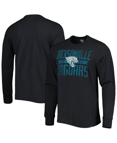 47 Brand Men's ' Black Jacksonville Jaguars Brand Wide Out Franklin Long Sleeve T-shirt