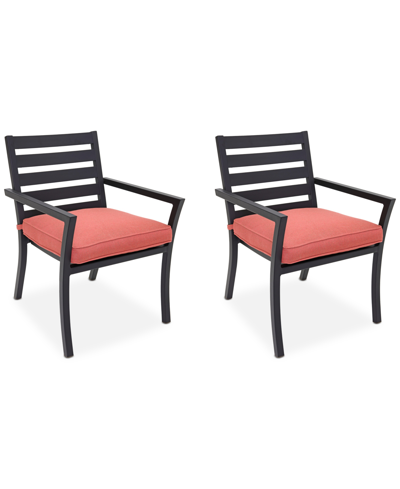 Agio Astaire Outdoor 2-pc Dining Chair Bundle Set In Peony Brick Red