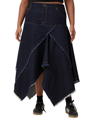 Cotton On Women's Harper Denim Midi Skirt In Indigo