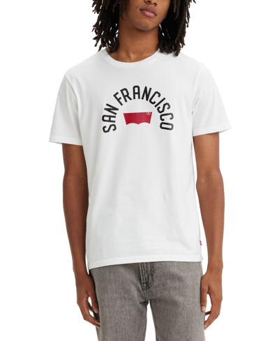 Levi's Men's San Francisco Standard-fit Logo Graphic T-shirt In White
