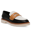 Anne Klein Women's Elia Perforated Penny Loafers In Black Multi