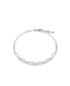 Swarovski White, Gold-tone Or Rhodium Plated Dextera Necklace In Silver