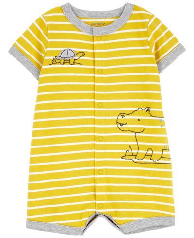Carter's Baby Boys Rhino Snap Up Romper In Yellow