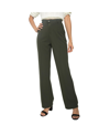 Standards & Practices Pintuck Stretch Crepe Wide Leg Trousers In Dark Green