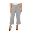 Standards & Practices High Waist Stretch Crepe Crop Pants In Light Grey