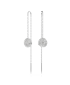 Swarovski Meteora Drop Threader Earrings In Silver