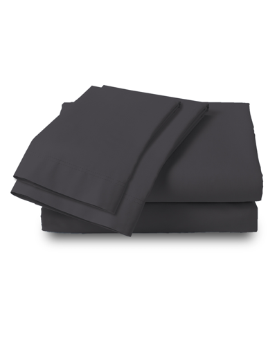 Color Sense 300-thread Count Cotton Ultra-soft Crease-resistant Pillowcases, King In Dark Gray