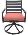 Agio Astaire Outdoor Swivel Chair In Peony Brick Red