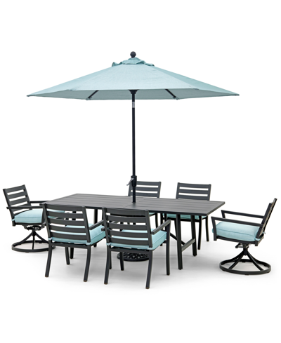 AGIO ASTAIRE OUTDOOR 7-PC DINING SET (84X42" TABLE + 4 DINING CHAIRS + 2 SWIVEL CHAIRS), CREATED FOR MACY
