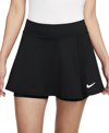 Nike Black Court Dri-fit Victory Skirt In Black,white