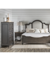 Macy's Mandeville 3pc Bedroom Set (upholstered California King Bed + Drawer Chest + 2-drawer Nightstand) In Brown